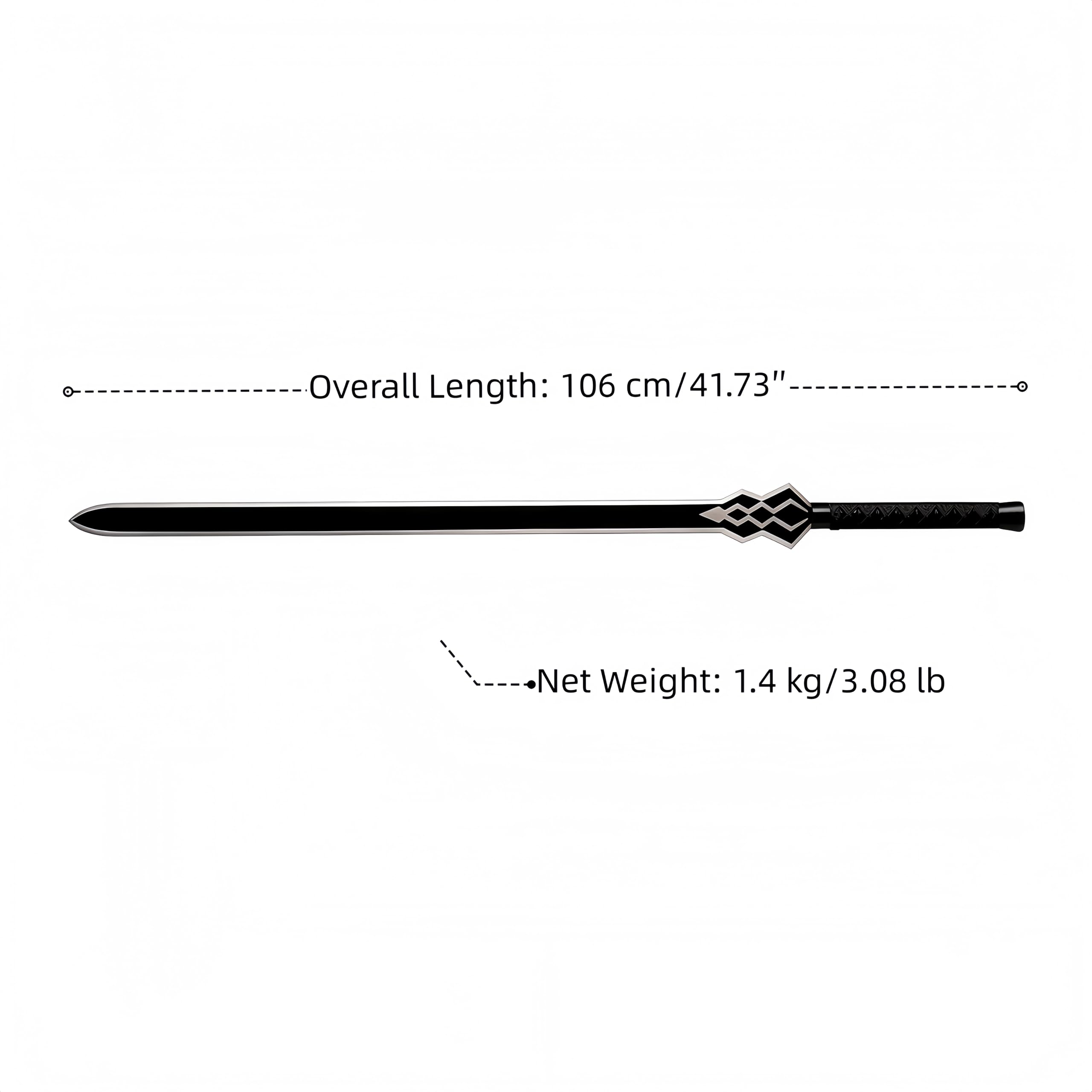 Amazon.com: Sword Valley SAO Konno Yuuki Zekken Sword - 106 cm